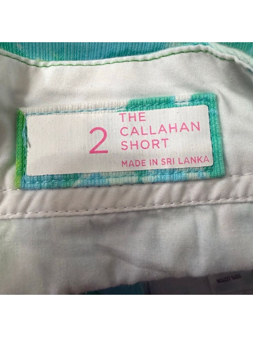 Lilly Pulitzer Callahan Shorts Size 2 Blue Green Floral Cotton - Picture 7 of 9